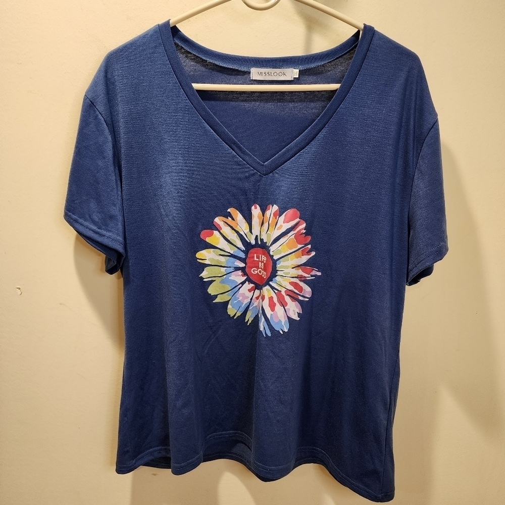 Miss look life is good graphic tshirt size XXL
